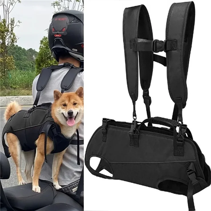 Pet Carrier Backpack for 5-20Kg Dog Front-Facing Carrier Adjustable Hands-Free Chest Bag for Hiking / Biking / Camping, S Size