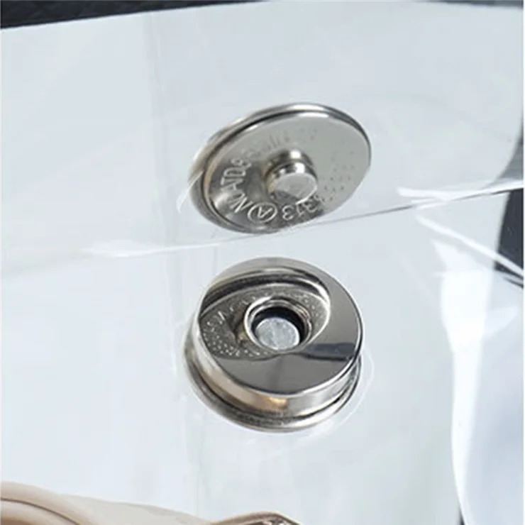 TB-0395 Transparent PVC Tote Bag Waterproof Handbag Storage Bag, Size: M - Transparent/White Edge