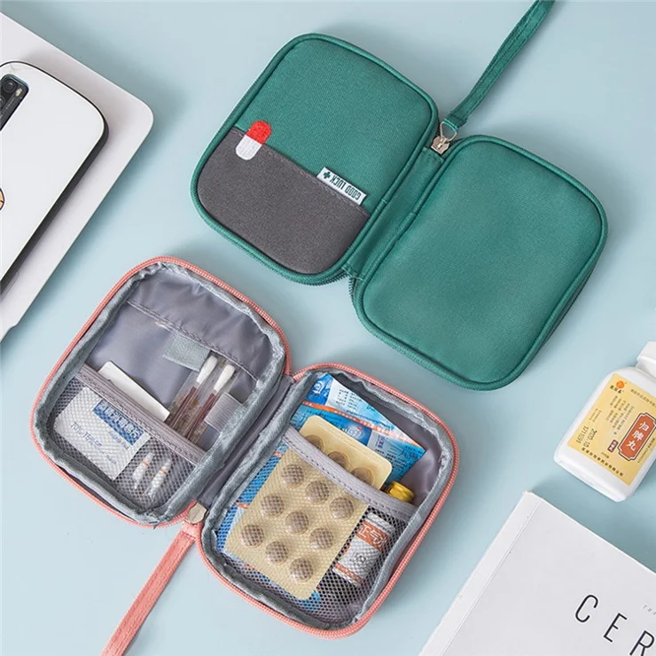 YB-847 Small Size Portable Travel Medical Bag Waterproof Oxford Cloth Medicine Storage Bag - Grey