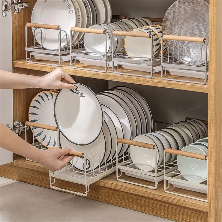Kitchen Plate Cradle Storage Rack Organizer Plate Storage Rack For Cupboard  Kitchen Cabinet Plate