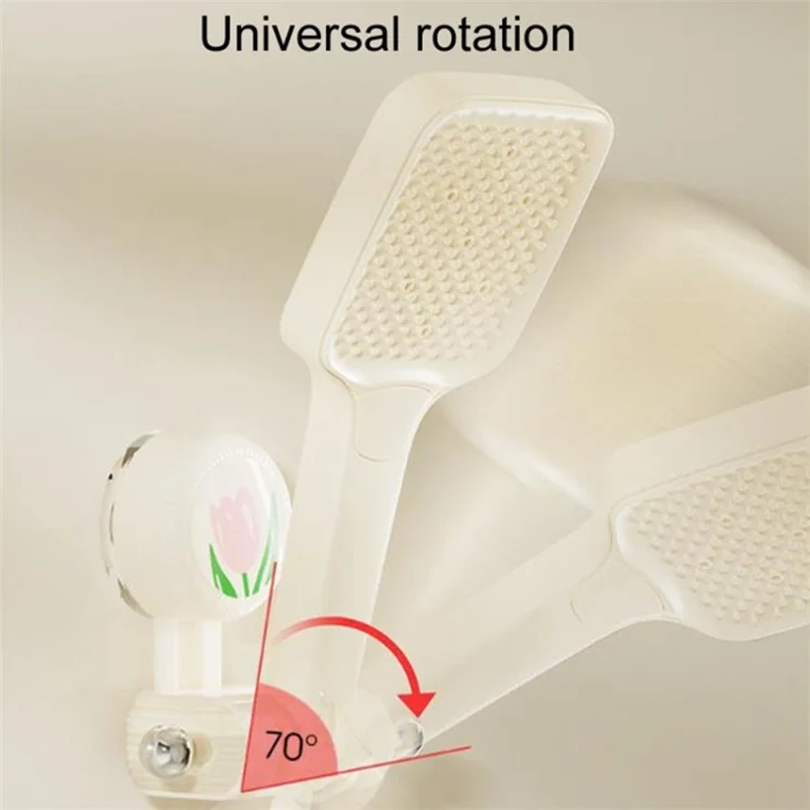 Tulip Shape Suction Cup Shower Head Holder Drill Free Wall Mount Shower Head Support - Pink