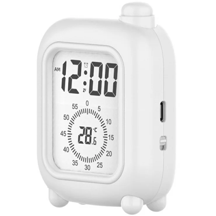 Mini Suitcase Shape Rechargeable Visual Timer Clock Study Work Self-Discipline Time Management Tool - White