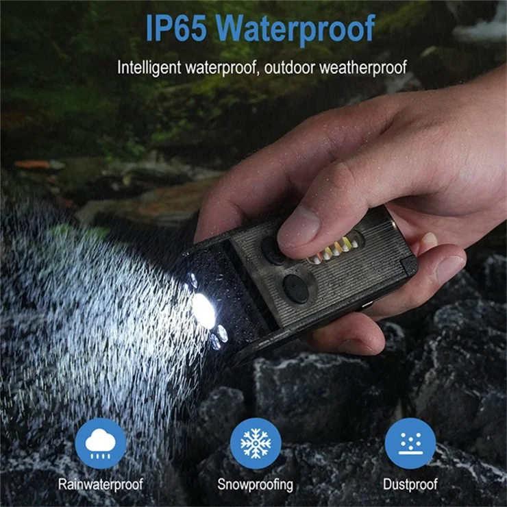 V30 Rechargeable Flashlight Power Bank 180 Degree Adjustable Work Light with Sound / Light Alarm - Fluorescent White