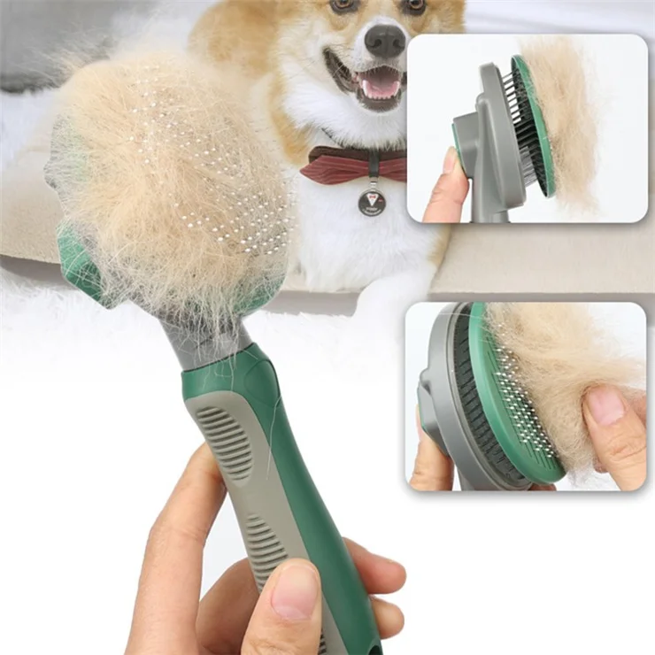 HISTOTREE Pet Hair Removal Needle Comb Dog Cat Floating Hair Cleaning Brush Grooming Supplies, ST - Blue / Fine Needle