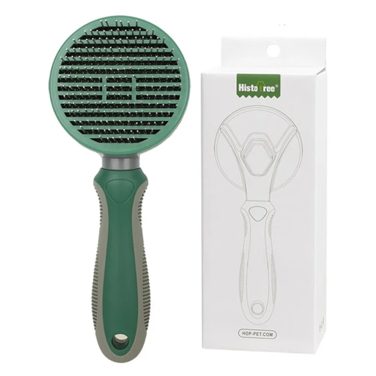 HISTOTREE Pet Hair Removal Needle Comb Dog Cat Floating Hair Cleaning Brush Grooming Supplies, ST - Green / Coarse Needle