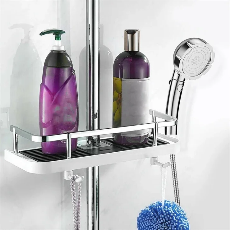 Pickpiff Étagères Douche Sans Percage - 2 Étagères Inox Avec Crochets