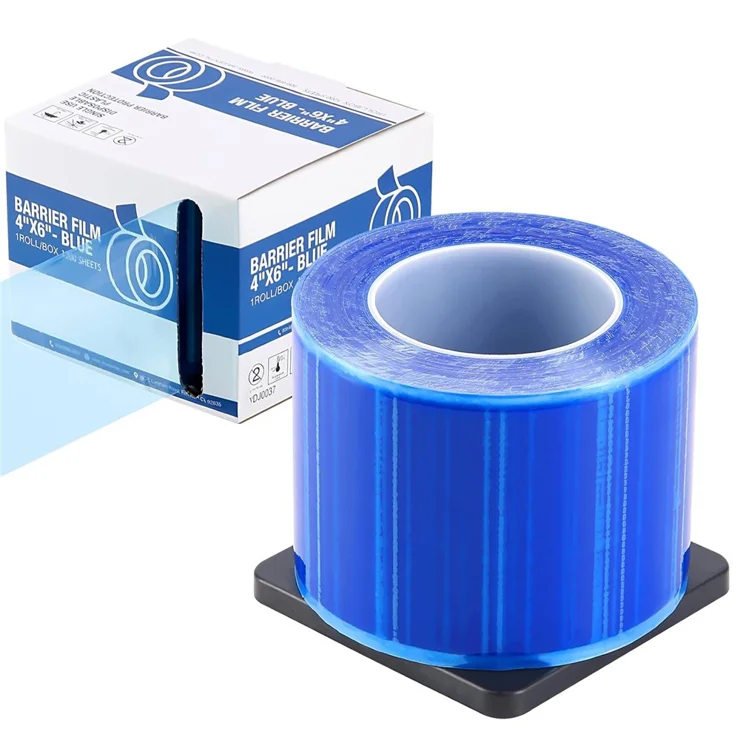 Disposable Dental Plastic Protective Film Roll Medical Adhesive Black Tattoo Barrier Film