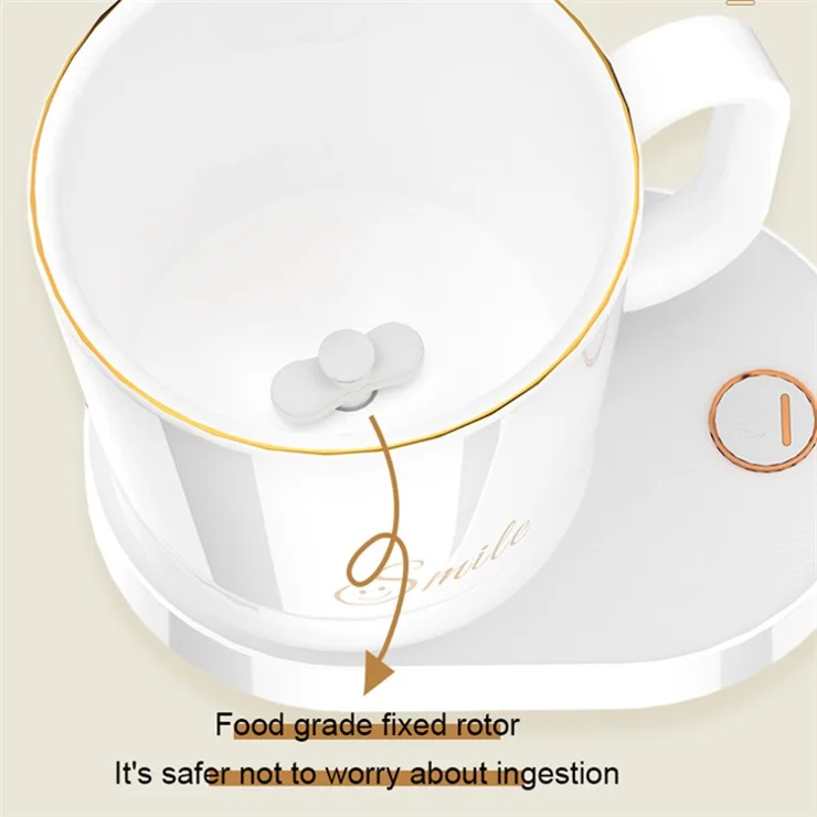 IDZ011 Smart Stirring Cup Automatic Self Stirring Coffee Cup Phone Wireless Charger (No FDA Certificate, BPA-free) - Black