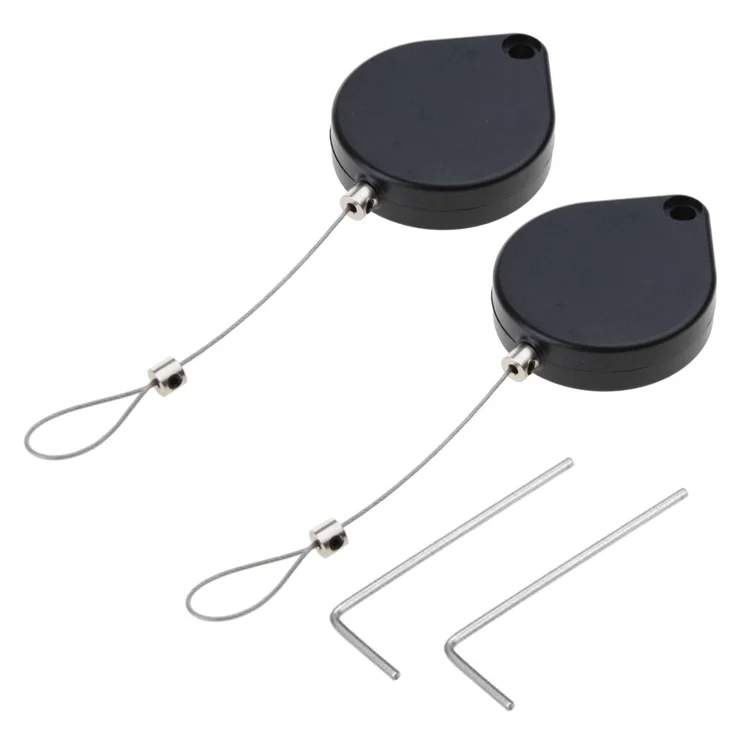 Cavo Sicurezza Retrattile QUARKZMAN - Anti-Smarrimento Per Telefono, TV, DVD, 100cm - Foto 3