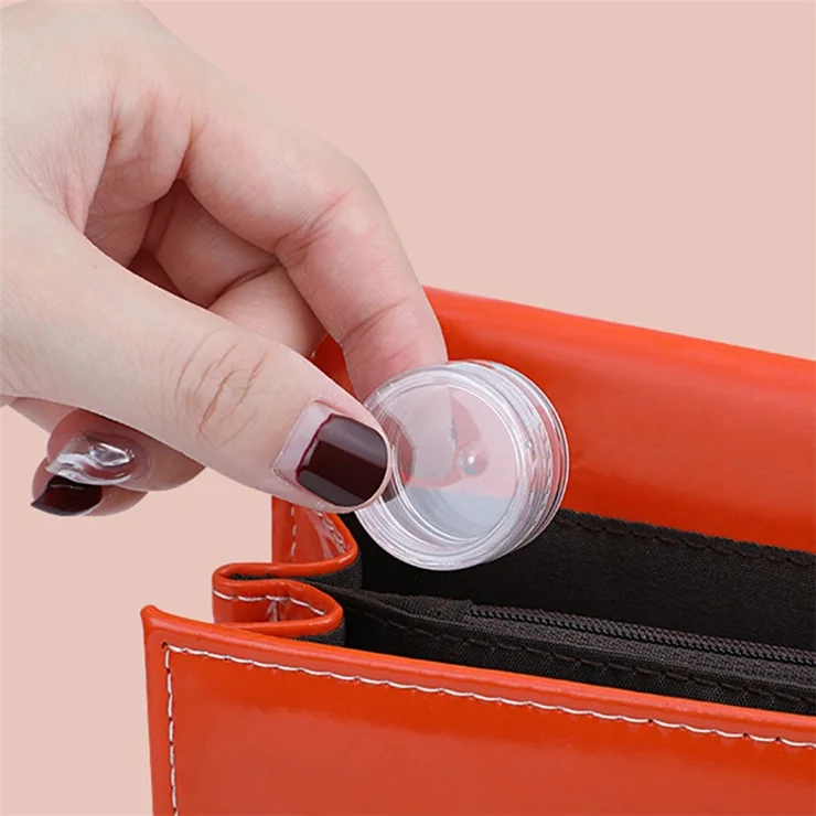 12Pcs / Set 15g Sample Pots Cream Jars Empty Cosmetic Container Plastic Travel Small Makeup Jars - Transparent Purple