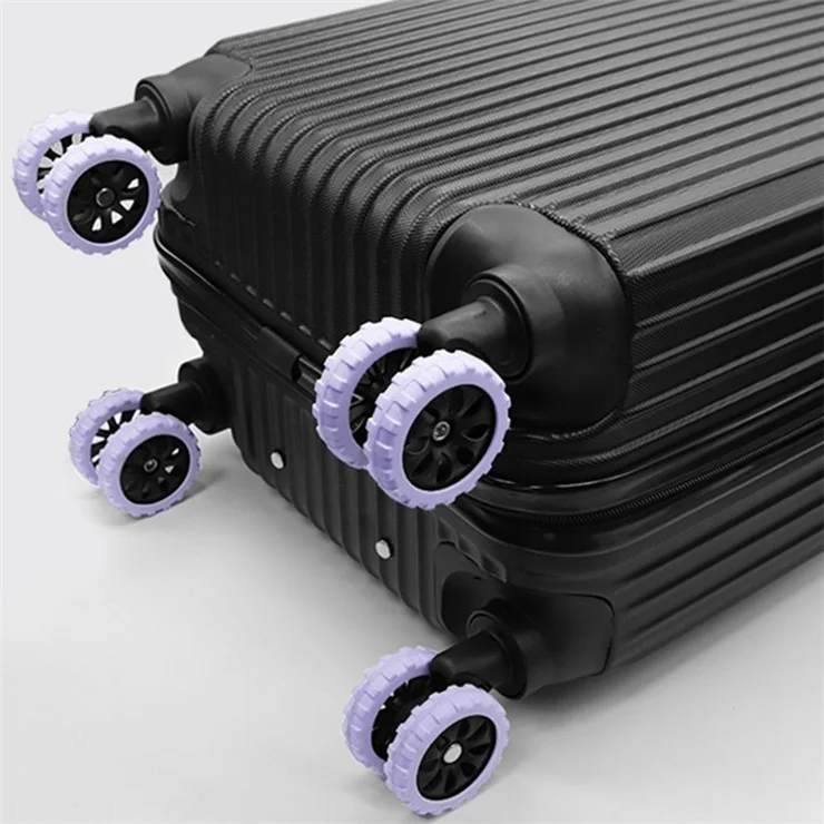 8Pcs Luggage Wheels Protector Reduce Noise Silicone Wheels Caster Shoes, Size S - Luminous Blue