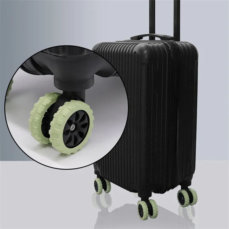 8Pcs Luggage Wheels Protector Reduce Noise Silicone Wheels Caster Shoes, Size S - Luminous Blue