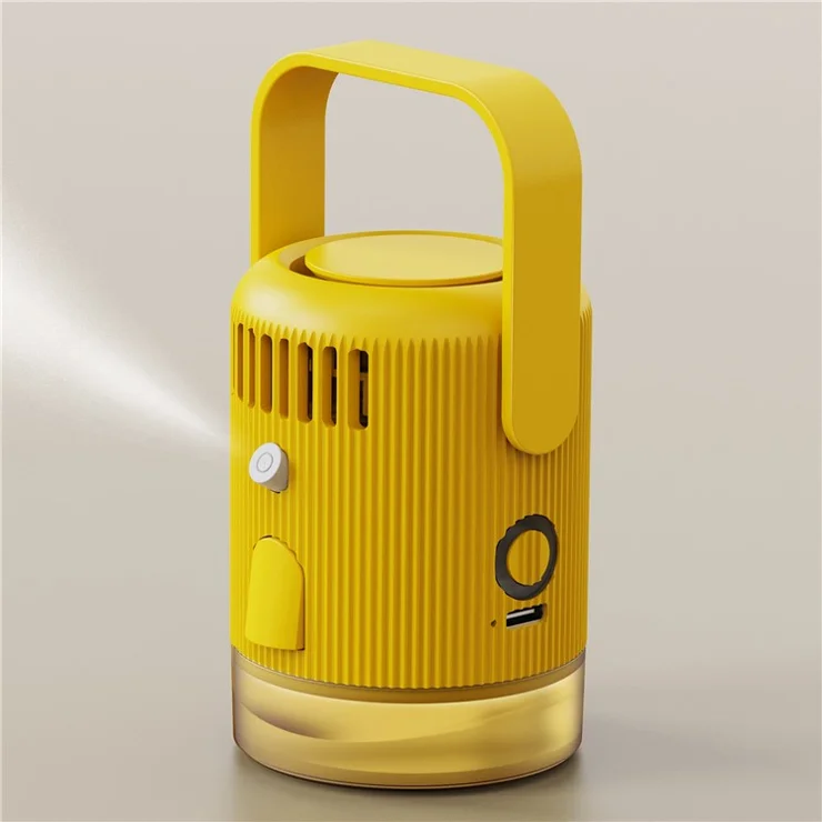 F18 Summer Mist Diffuser Fan Portable Humidifier Cooling Device with Handle - Yellow
