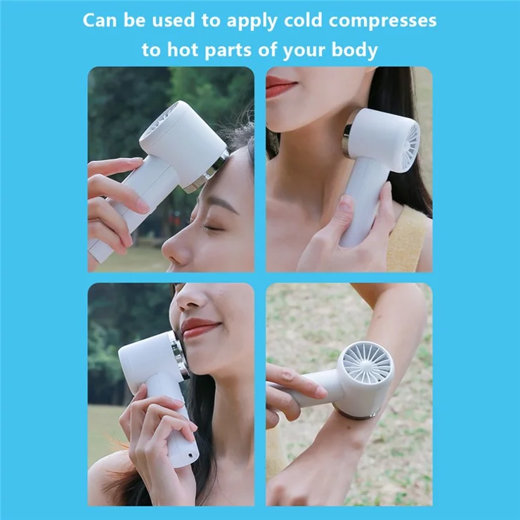 FS16 Mini Portable Fan 2000mAh Powerful Handheld Fan USB Rechargeable Cooling Fan - Pink