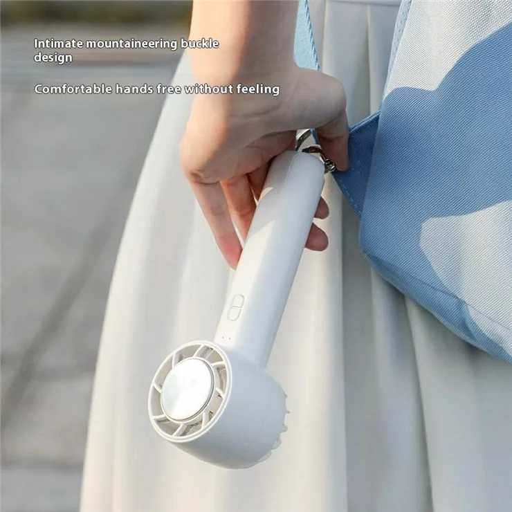 L05 3 Speeds Mini Handheld Fan Portable USB Rechargeable Cold Compress Desktop Fan for Outdoor - Pink
