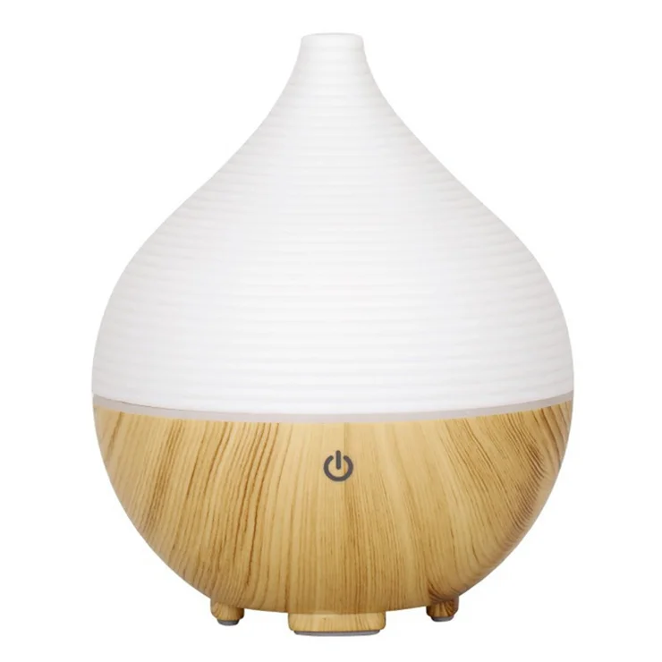 160ML Desktop Humidifier Quiet Essential Oil Diffuser with Ambient Night Light for Bedroom Office - Style A-Brown / EU Plug
