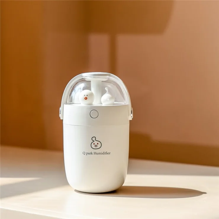 Y19 300ML Mini Size USB Rechargeable LED Night Light Silent Mist Humidifier for Home Car Office - Pink