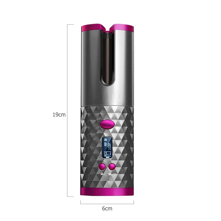 RD-060 Portable Curler Curling Iron Wireless Auto Rotating Curling Rechargeable Hair Curler