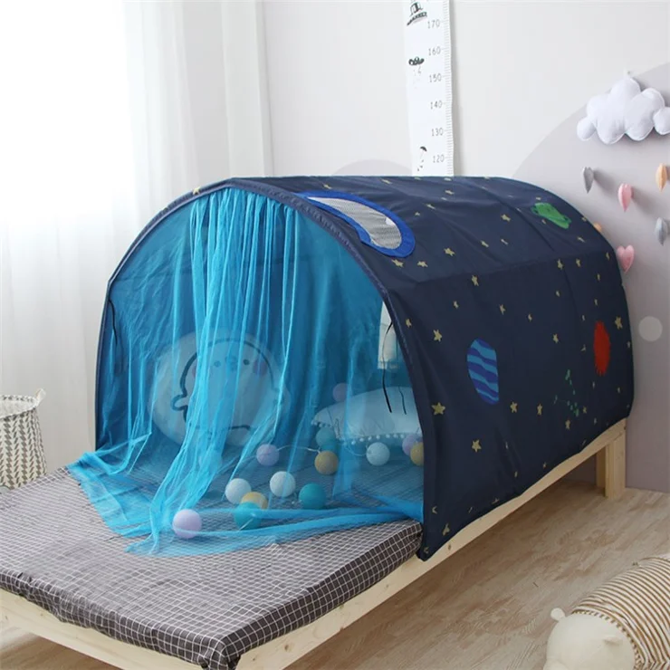 TG-BM002 Kid's Bed Curtain Net Large Fairy Playhouse Gift Play Tent for Children Baby Toddlers Kids Reading Playing - Blue