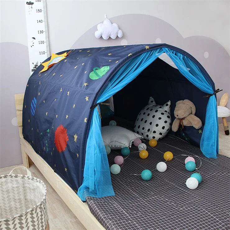 TG-BM002 Kid's Bed Curtain Net Large Fairy Playhouse Gift Play Tent for Children Baby Toddlers Kids Reading Playing - Blue