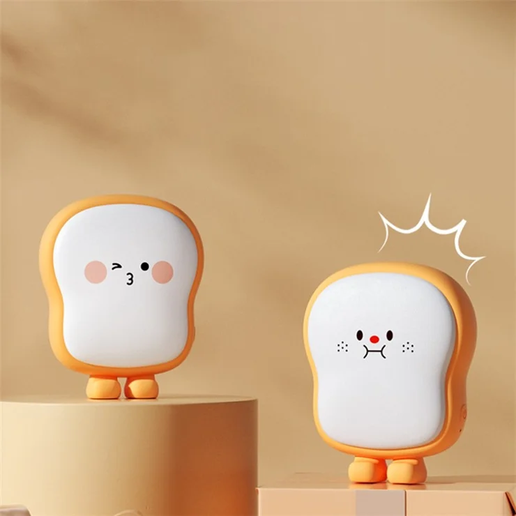 WT-W28 Multifunction 6000mAh Power Bank Cute Cartoon Shaped Hand Warmer Rechargeable Phone Portable Charger - Smile Face