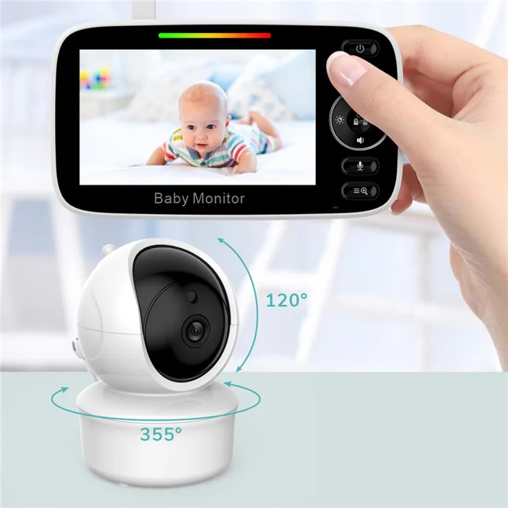 SM43C 4.3-inch Wireless Baby Monitor Two-Way Voice Camera with Indoor Temperature Test - EU Plug