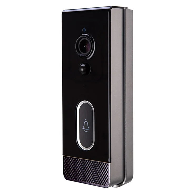 T205 Tuya Intelligent Low Power Wireless Visual Doorbell PIR Motion Detection Two-Way Talk 2.4GHz WiFi Doorbell - Black