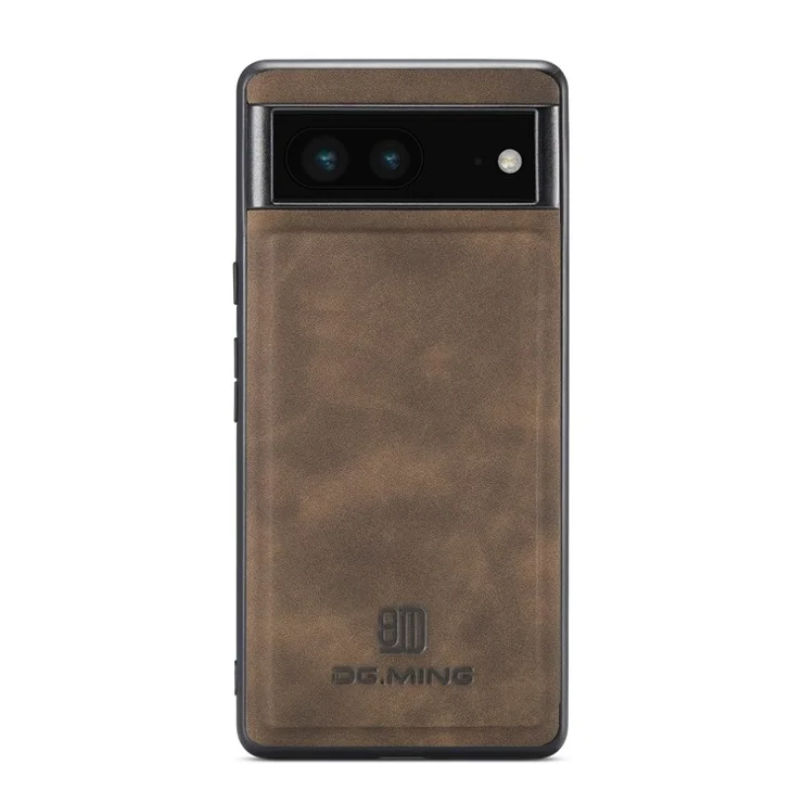DG.MING M1 Series For Google Pixel 6a 5G Detachable Magnetic 2-in-1 Wallet PC+TPU+PU Leather Drop-proof Mobile Phone Case - Coffee