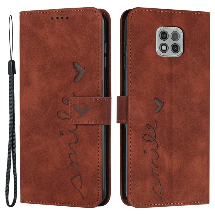 For Motorola Moto G Power (2021) Heart Shape Imprinted Wallet