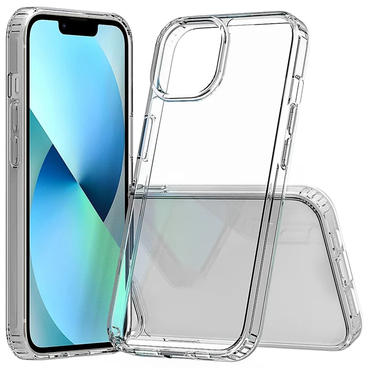 TPU Bumper Acrylic Back Cover for iPhone 14 inch, Transparent
