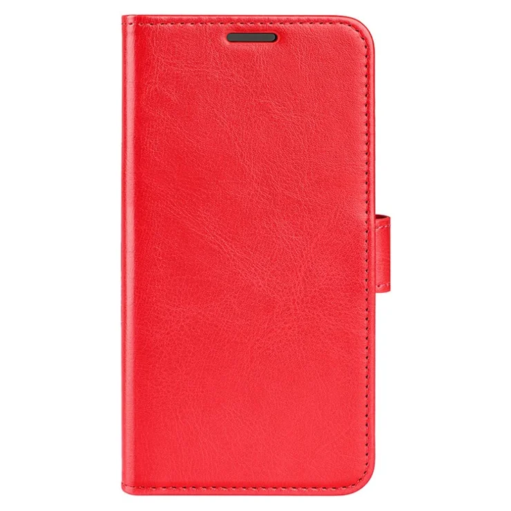 For Samsung Galaxy M13 4G Crazy Horse Texture PU Leather Wallet Stand Case Drop-proof Protection Phone Cover - Red
