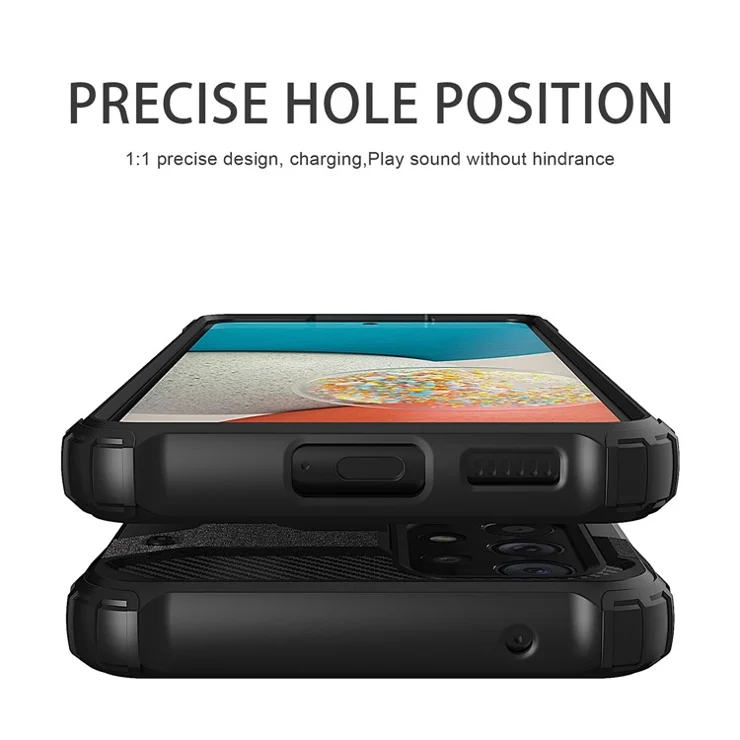 For Samsung Galaxy A53 5G Anti-scratch Phone Case TPU + PC Bumper Cover Protective Phone Shell - Rose Gold