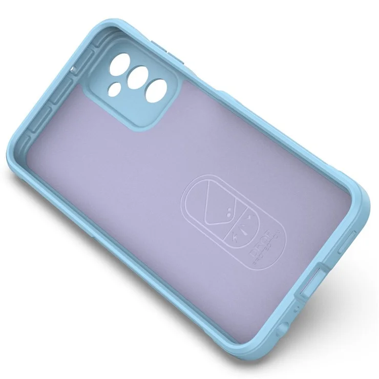 For Samsung Galaxy M13 4G Precise Cutout Anti-drop Protective Phone Cover Rugged Back TPU Case - Baby Blue
