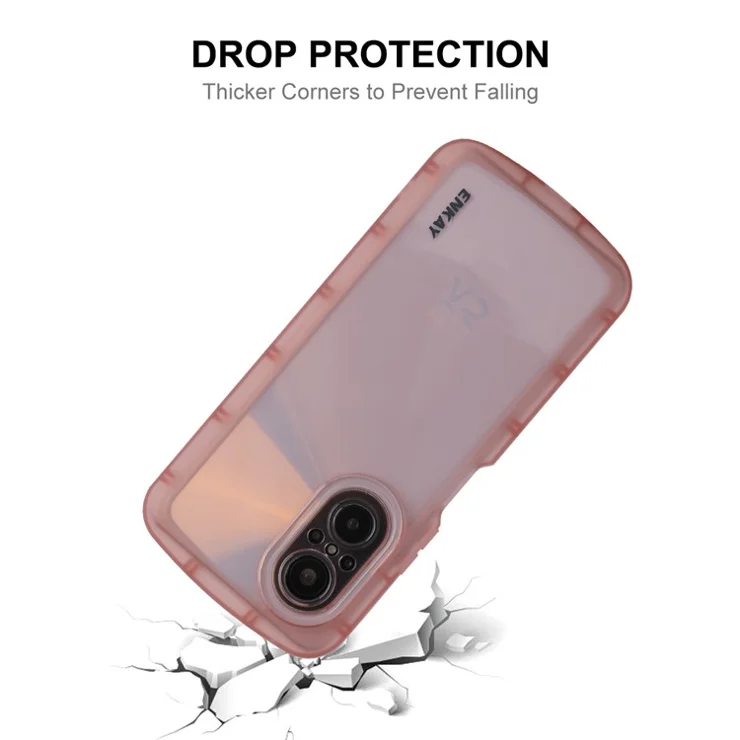 ENKAY HAT PRINCE For Honor 70 5G, Shockproof Matte Phone Case Thickened Edge Soft TPU Protective Back Cover - Black