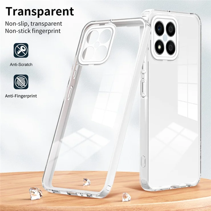 Ivoler Klare Handyhülle Für Honor X8a - Nie Vergilbend, Stoßfest, Militärstandard, Transparent