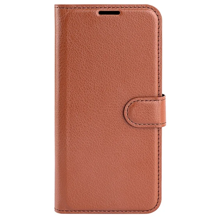 For Xiaomi Redmi K50 Ultra 5G Anti-scratch Phone Cover Litchi Texture Folio Flip Wallet Case PU Leather Stand Protective Shell - Brown