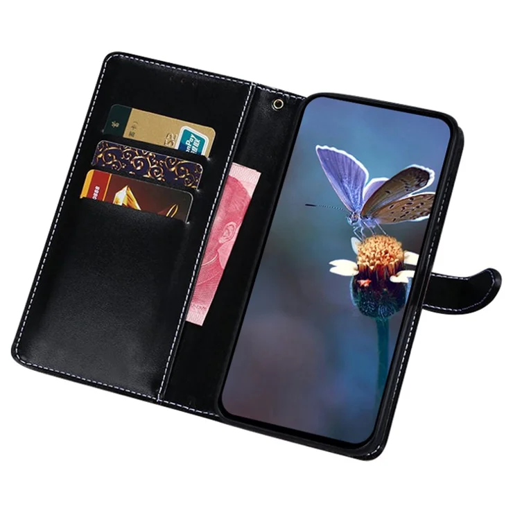 IDEWEI For Motorola Edge 50 Fusion 5G Case Leather Phone Cover Crocodile Texture - Blue