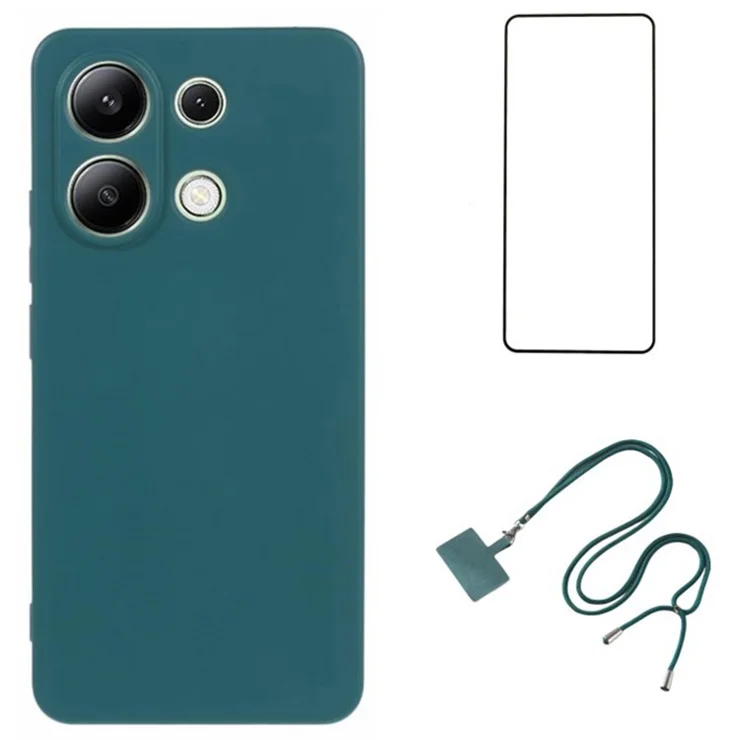 WANLONFENG RB1 Series For Xiaomi Redmi Note 13 4G TPU Case Protective Slim Phone Shell - Army Green