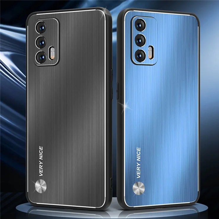 Brushed Phone Case for Xiaomi Redmi K40 / K40 Pro / Poco F3 / Mi 11i, TPU Frame Aluminium Alloy Back Dustproof Cover - Silver