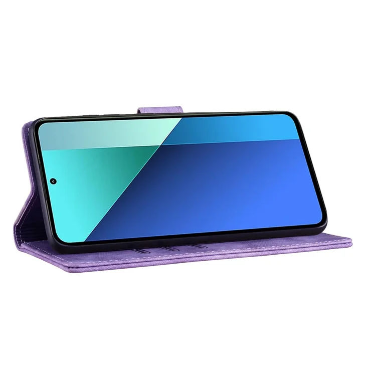 Handyhülle Leder Flip Für Xiaomi Redmi Note 13 Pro 4G/Poco M6 Pro 4G – Mit Magnet, Standfunktion & Kartenfächern, Rosa