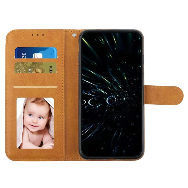 For Oppo A60 4G Case Fall Protection Calf Texture PU Leather Wallet Phone Cover - Yellow