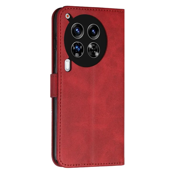 For TECNO Camon 30 4G / 5G Phone Case Anti-Scratch PU Leather Stand Wallet Cover - Red