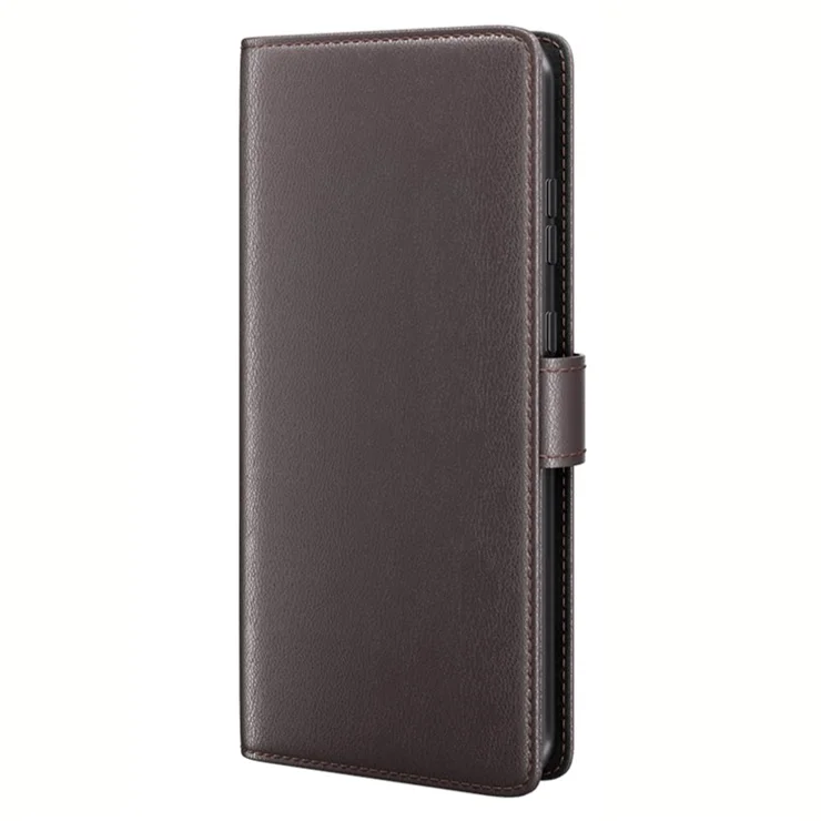 For Google Pixel 7 5G Phone Cases Genuine Split Leather Wallet Mobile Cover Stand - Brown