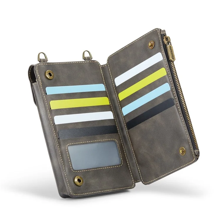CASEME Me40 4.0-7.3 inch Vertical Phone Bag PU Leather RFID Blocking Crossbody Bag Handbag - Coffee