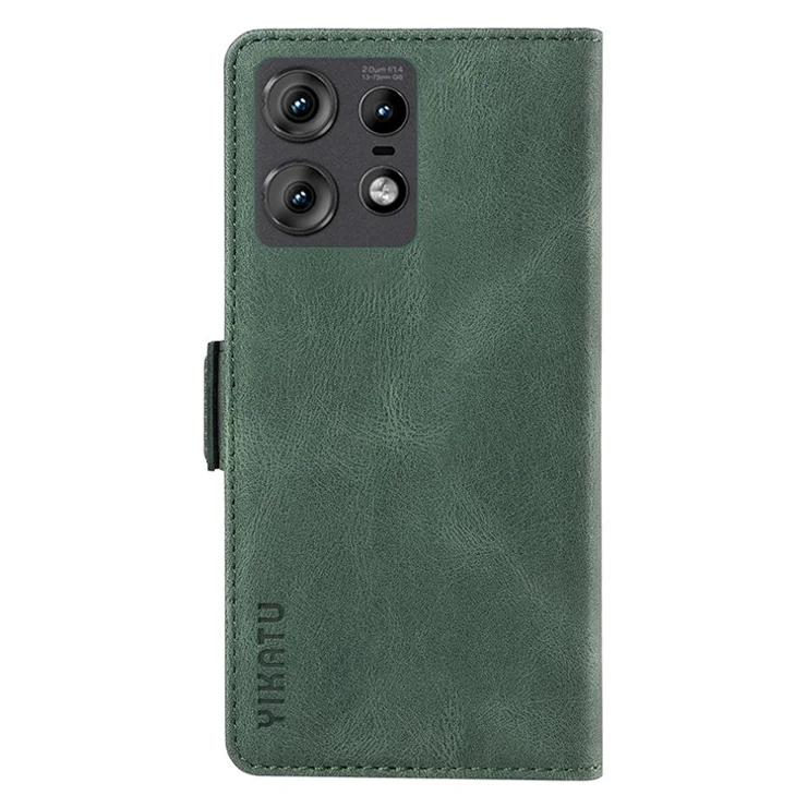 YIKATU YK-005 For Motorola Edge 50 Pro 5G Case Card Slot Skin-Touch Leather Flip Phone Cover - Green