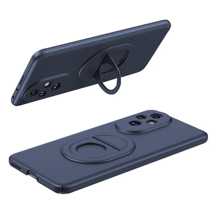 For Honor 200 5G Magnetic Case Skin-touch Hard PC Kickstand Phone Cover - Blue