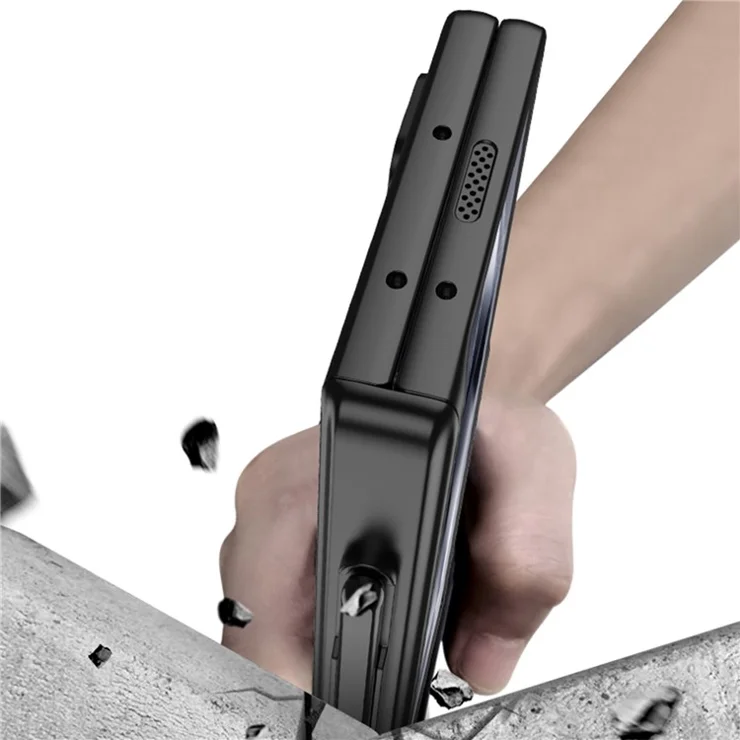 GKK For Samsung Galaxy Z Fold6 5G Case Hard PC Phone Cover with Clear Screen Film Magnetic Hinge - Silver