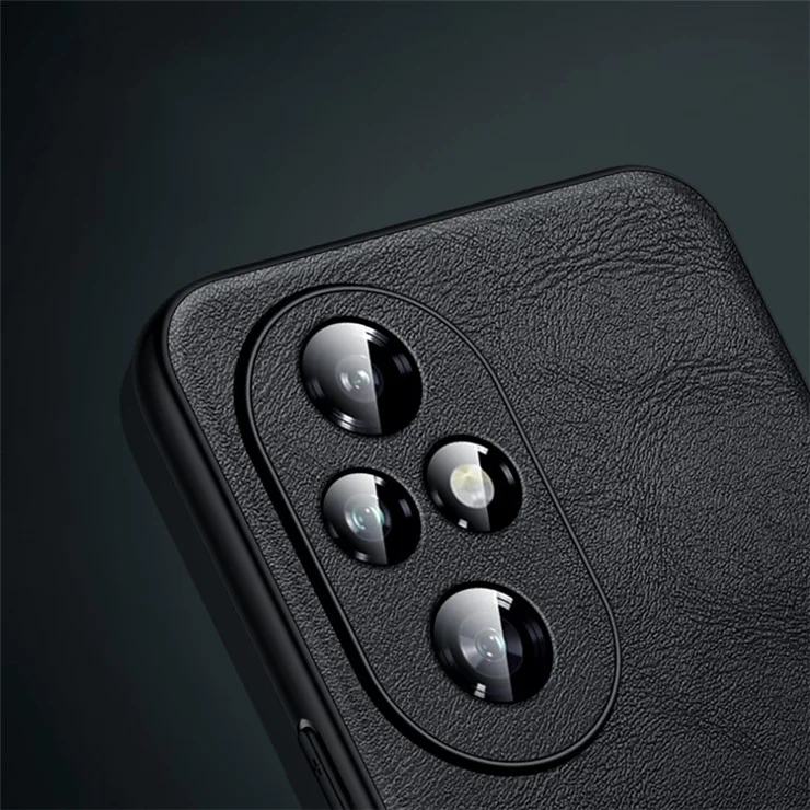 SULADA For Honor 200 Pro 5G Phone Case PU Leather+TPU+PC Back Cover - Black