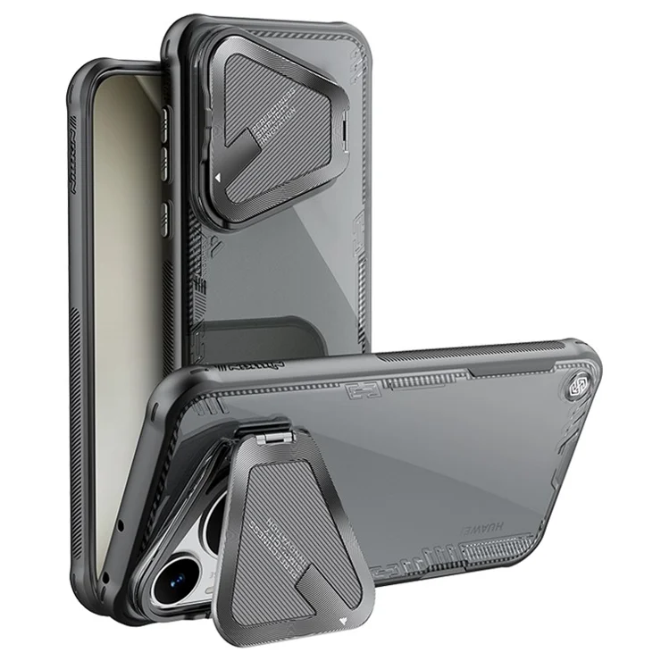 NILLKIN Iceblade Prop for Huawei Pura 70 Pro / 70 Pro+ Case PC+TPU Phone Shell with Lens Cover Kickstand - Black