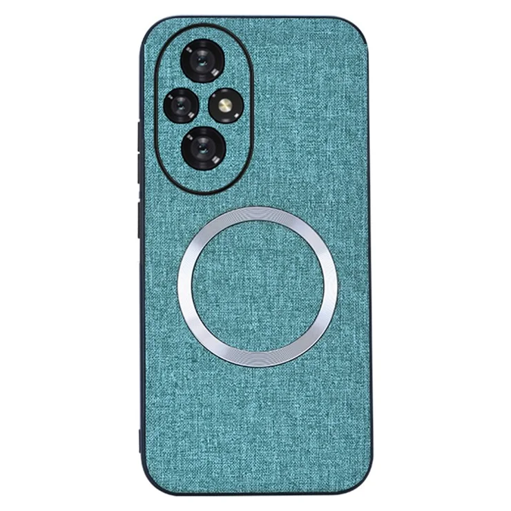 For Honor 200 5G Magnetic Case TPU+Cloth Phone Cover Smooth Touch - Green